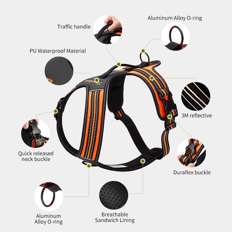 Truelove Soft Padded Handle Reflective Dog Harness - immagine 2
