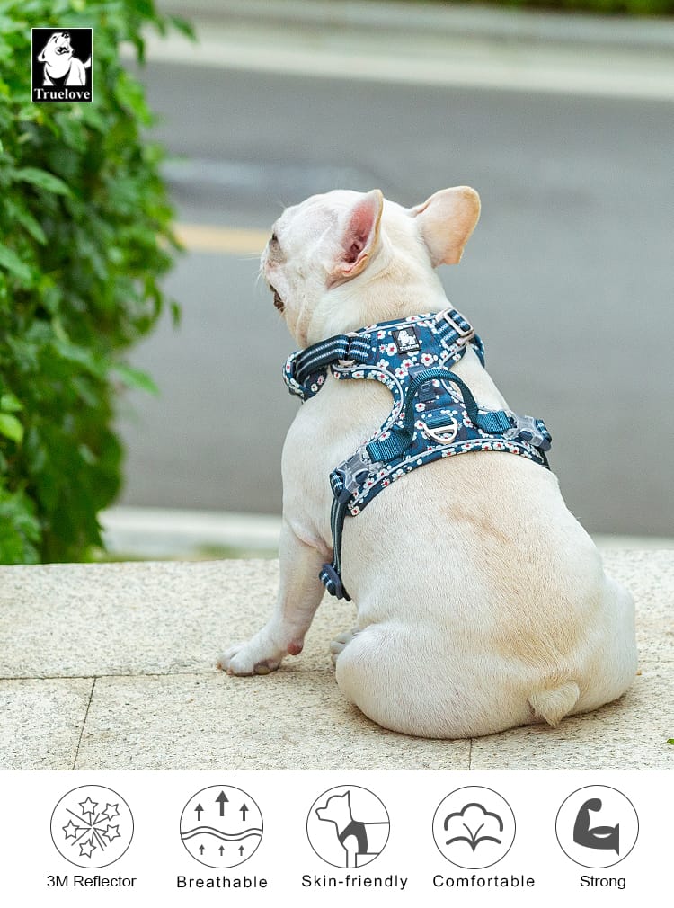 Truelove Adjustable Control Cotton Floral Pet Harness - immagine 2