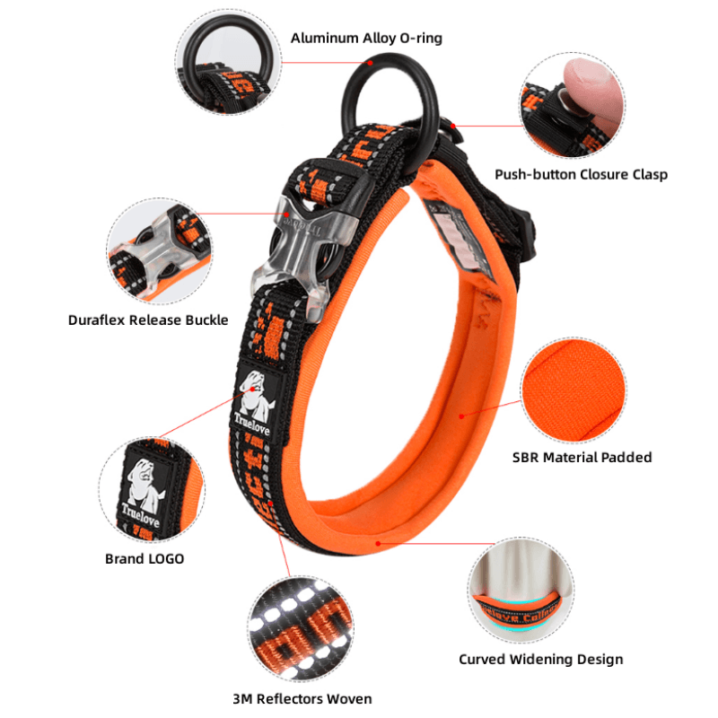 Truelove Reflective Padded Pet Collar for Safety and Comfort - immagine 2