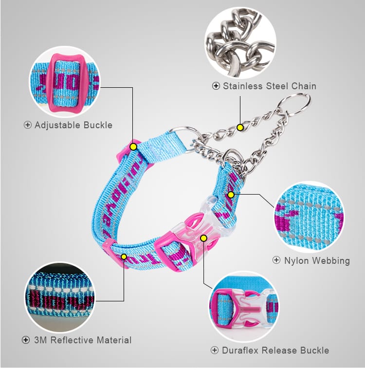 Truelove Dog Collar with Stainless Steel Chain - immagine 5