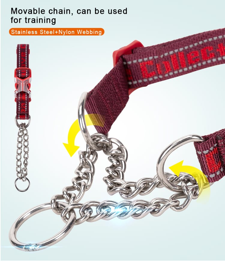 Truelove Dog Collar with Stainless Steel Chain - immagine 7