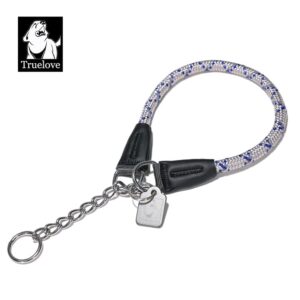 Truelove Secure Fit Durable Collar with Stainless Steel Safety Chain
