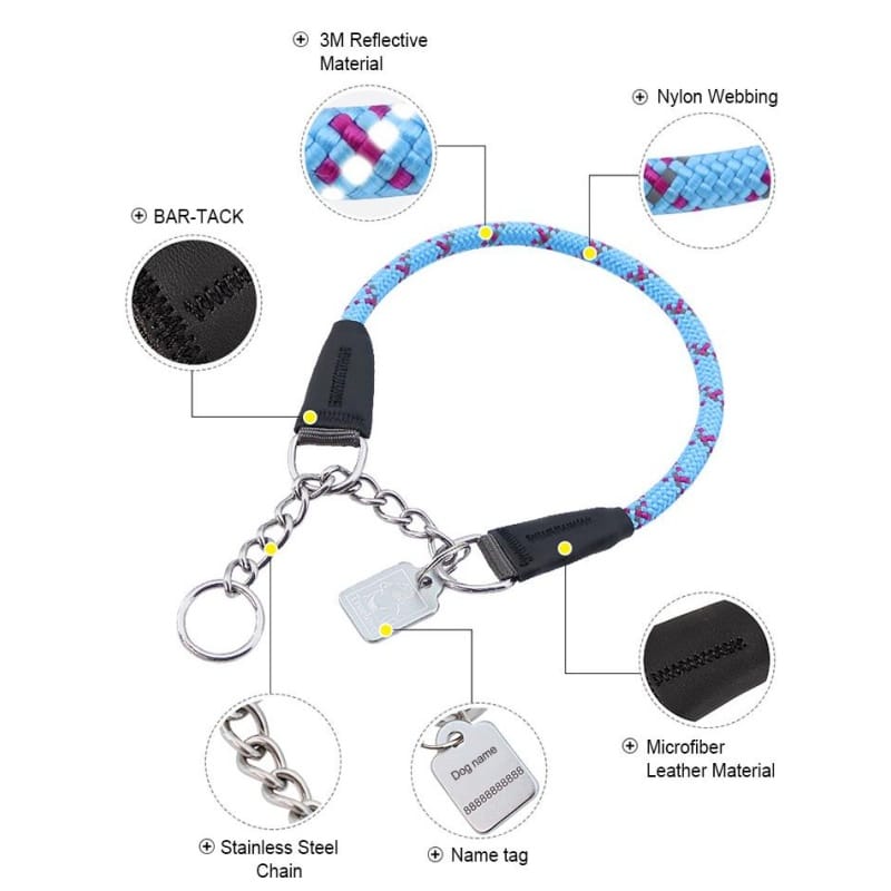 Truelove Secure Fit Durable Collar with Stainless Steel Safety Chain - immagine 5