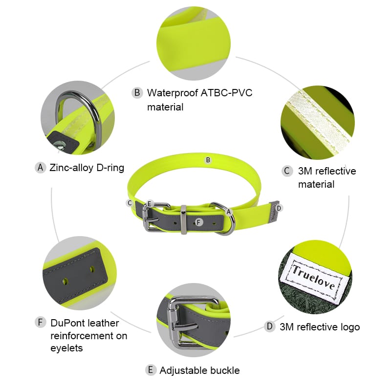 Truelove Reflective Waterproof Dog Collar: Safety and Comfort - immagine 3