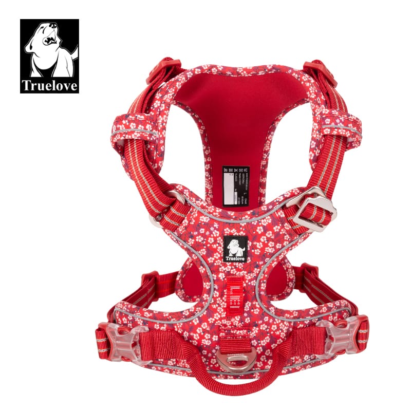 Truelove Adjustable Control Cotton Floral Pet Harness