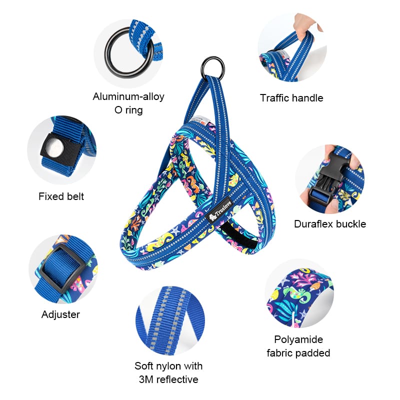 Truelove Adjustable Durable Harness with Reflective Webbing Soft Padded Harness - immagine 2