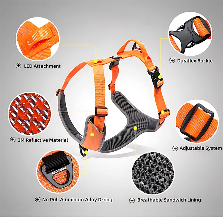 Truelove Reflective Breathable Adjustable Dog Harness - immagine 3
