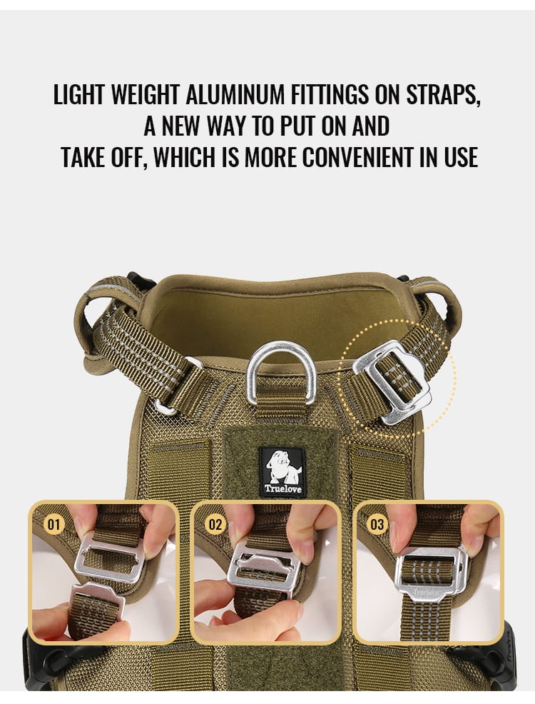 Truelove Escape-proof Reflective Tactic Dog Harness - immagine 9