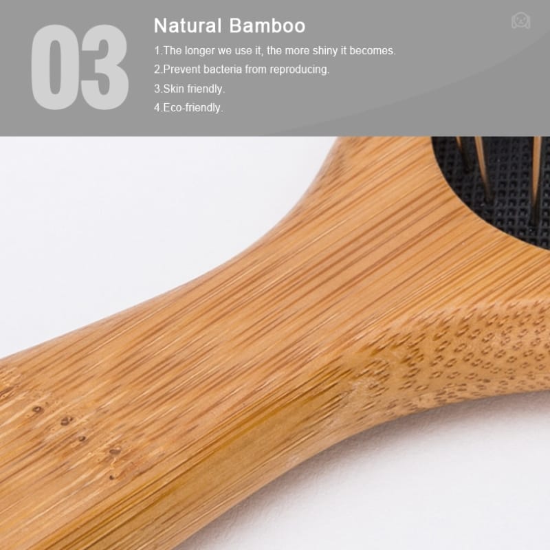 Truelove Premium Pet Grooming Comb: Bamboo Craftsmanship with Stainless Steel Precision - immagine 7