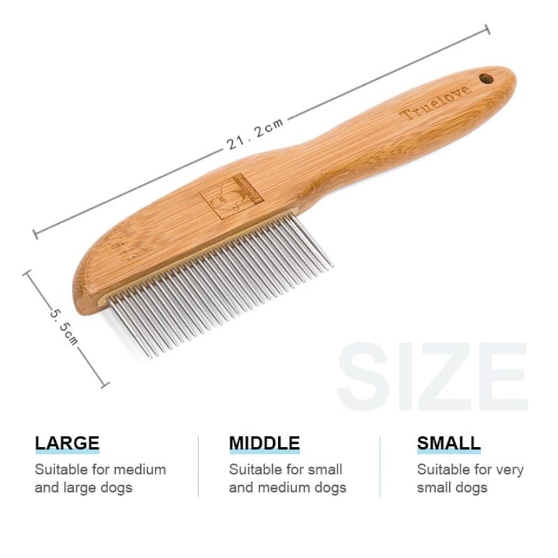 Truelove FurPerfection: Bamboo Crafted Brush with Ergonomic Comfort Handle - immagine 3