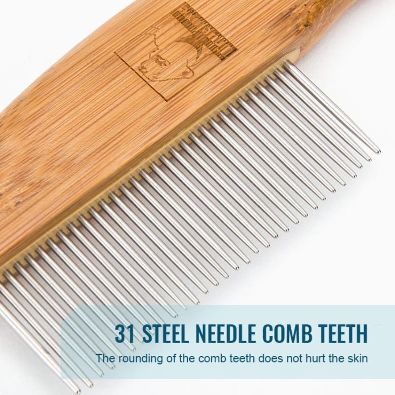 Truelove FurPerfection: Bamboo Crafted Brush with Ergonomic Comfort Handle - immagine 6