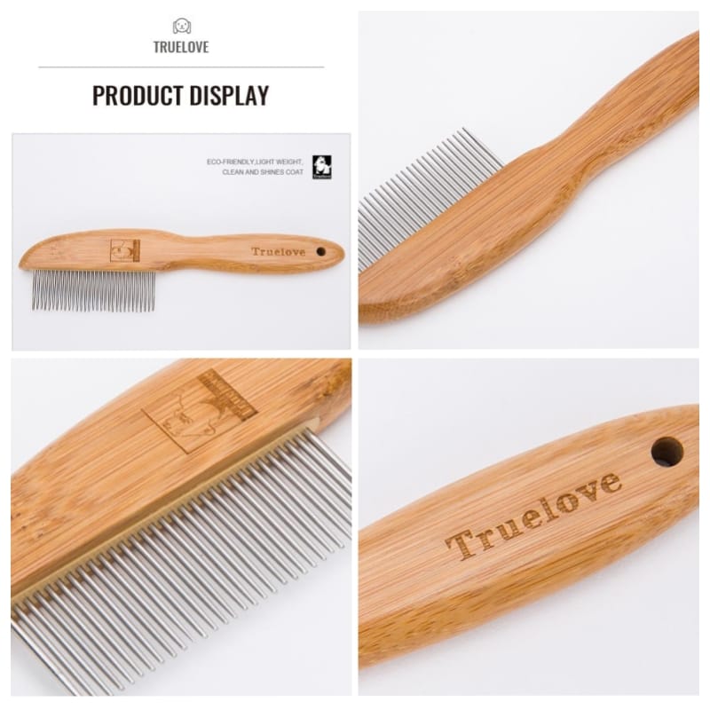 Truelove FurPerfection: Bamboo Crafted Brush with Ergonomic Comfort Handle - immagine 10