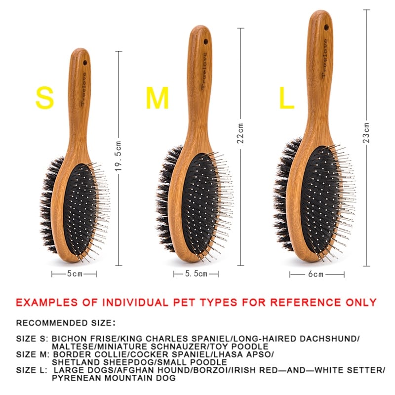 Truelove Ultimate Pet Brush: Bamboo Crafted & Boar Bristle Infused for Gentle Grooming - immagine 8