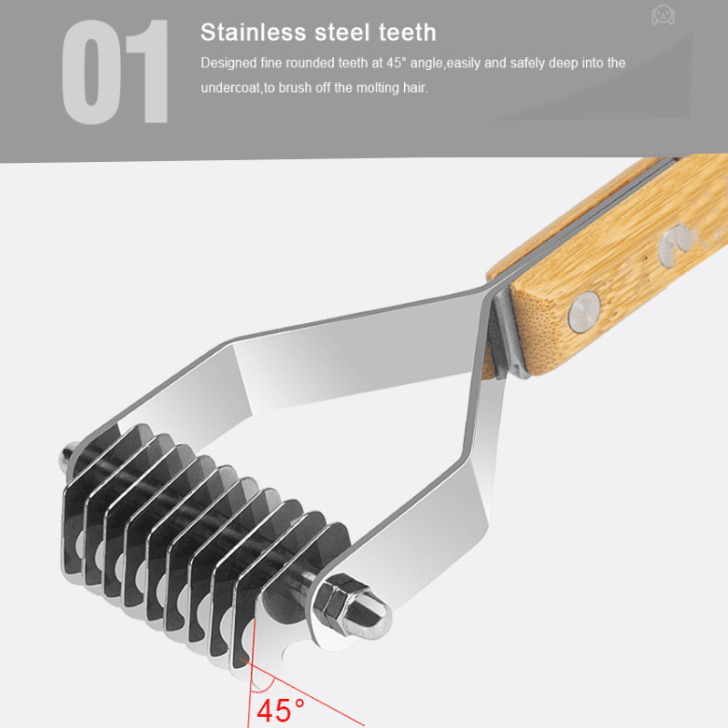 Truelove Natural Shine Bamboo Comb: Safe & Effective for Molting Hair - immagine 4