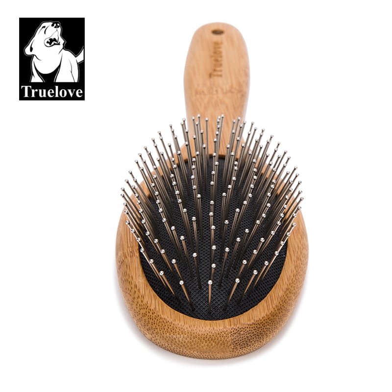Truelove Premium Pet Grooming Comb: Bamboo Craftsmanship with Stainless Steel Precision - immagine 2