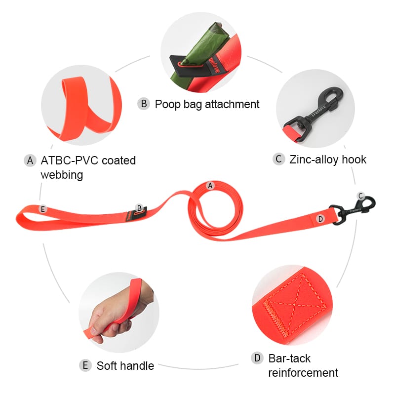 Truelove Polyester Webbing PVC Coated Dog Leash - immagine 2